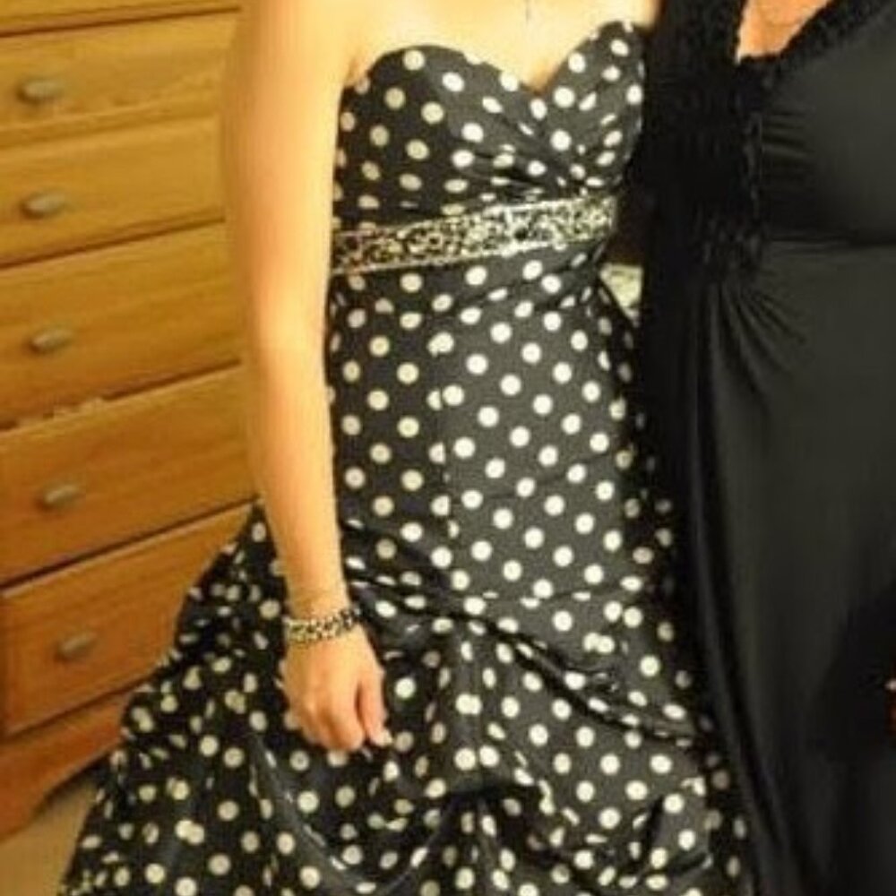 Vintage Polka Dot Homecoming Prom Gown